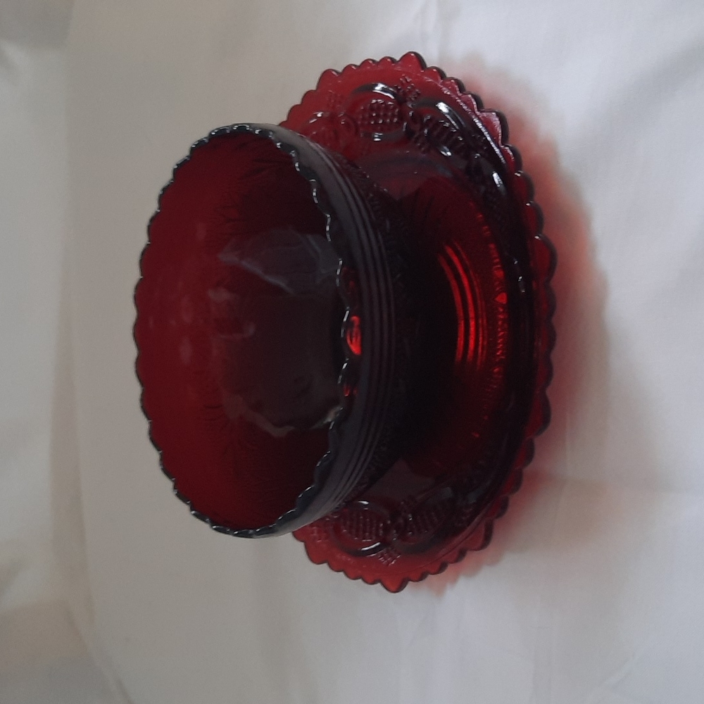 Red avon cape cod dishware